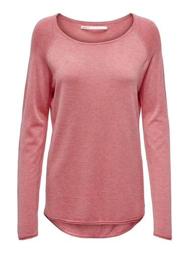ONLY Damen Onlmila Lacy L/S Long Pullover Knt Noos, Tea Rose, XS