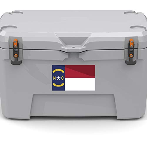 2-Pack North Carolina State Flag Decal Sticker | 5-Inches By 3-Inches | Premium Quality Vinyl | Pd339 #TOP5