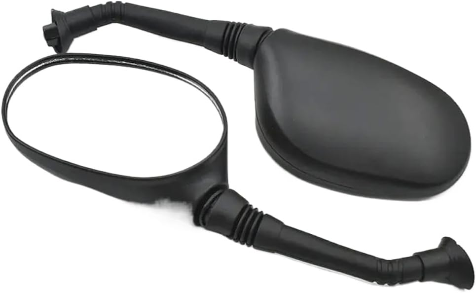 Universal Motorcycle Rearview Mirror with Reflector - Compatible with 8mm and 6mm Thread Sizes for Select Two-Wheeled Vehicles(8mm)