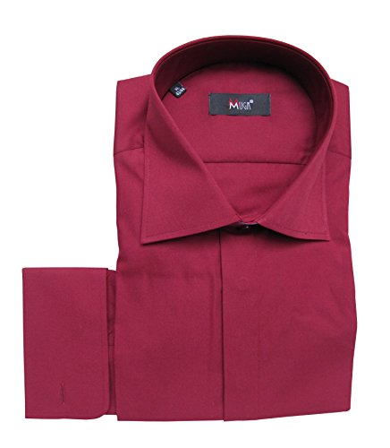 MMUGA - Camicia Casual - Maniche Lunghe - Uomo
