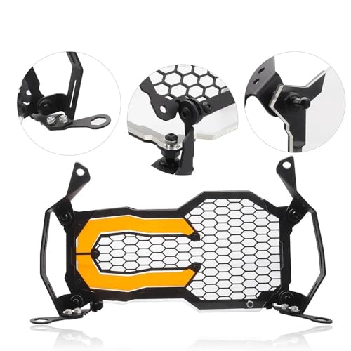 Support de lumière avec patch orange et grille phare moto GS
