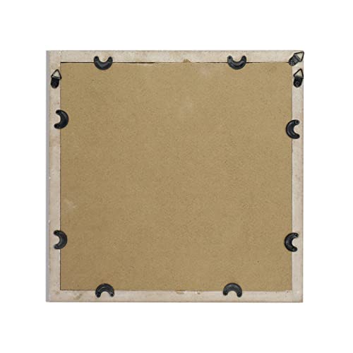 Casolly 12"X12" Wall Decor Mirror Set,White Gorgeous Rustic Farmhouse Accent Mirror For Living Room,3 Pack #TOP4