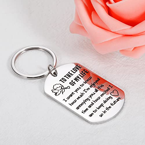 To My Love Keychain Gifts For Him Her Anniversary Valentines Gifts For Women Men I Love You Gifts For Husband Wife Birthday Gifts From Girlfriend Fiance Wedding Day Engagement Couple Bride Groom Charm #TOP2