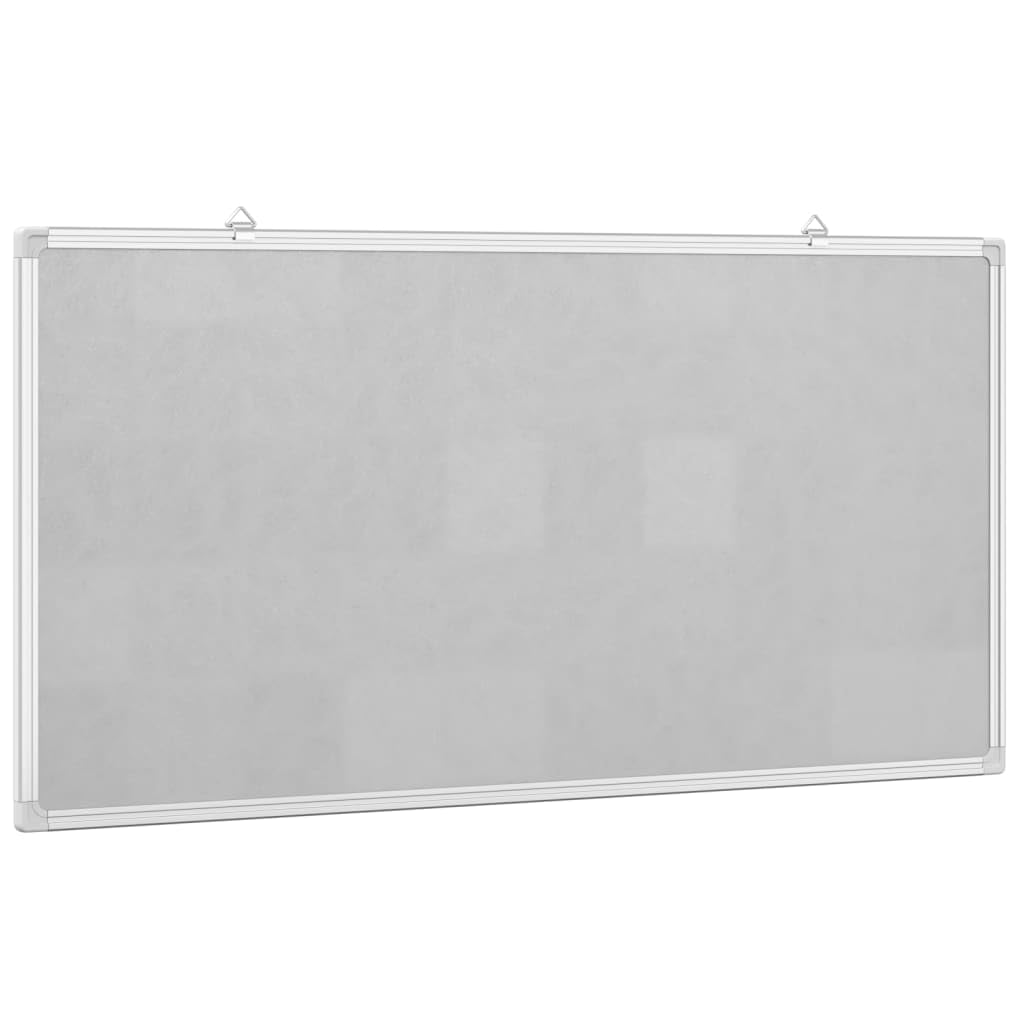 Magnetyczna tablica suchościeralna, 100 x 50 cm, aluminiowa rama, gładka powierzchnia lakierowana, z 2 haczykami, do pisania, rysowania i mocowania zdjęć, do biura, szkoły, konferencji