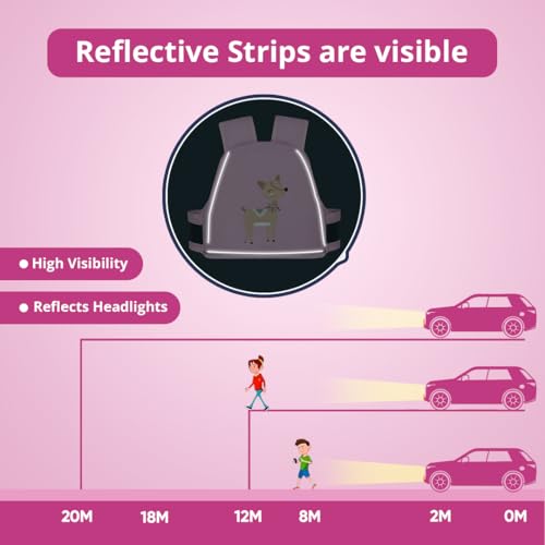 Image of Tony Stark Kids Safety Belt for Two Wheeler with Reflective Strips, Portable Seat Belt Children Motorcycle Harness for Motorcycle Bike, Adjustable Safety Harness for Boys Girls (Woodland Fawn)