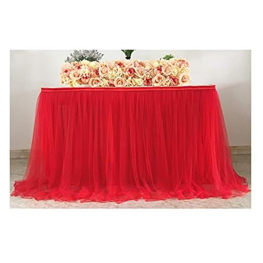 Anniversaire De Table Jupe Chiffon Blanc, Table Jupe Tulle pour Mariage, Baby Shower Party Tour Carrée Table Décoration Maison Décoration 183 X 77cm