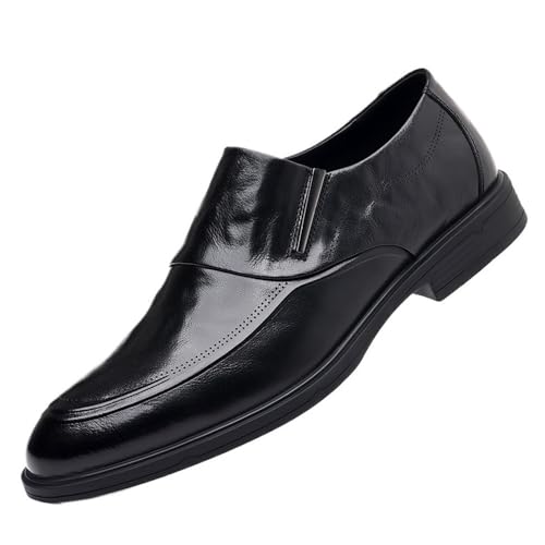 Mens Business Shiny Patent Leather Dress Shoes Slip On Pointed Toe Oxford Derby Formal Shoes