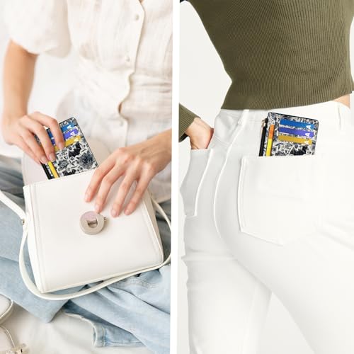 Image of Tipmile Womens Credit Card Holder Wallet, Small Slim RFID Blocking Sleeve | Mini Tiny Cute ID Case, Minimalist Zipper Pocket Wallet, Thin Coin Purse, Mothers Gift