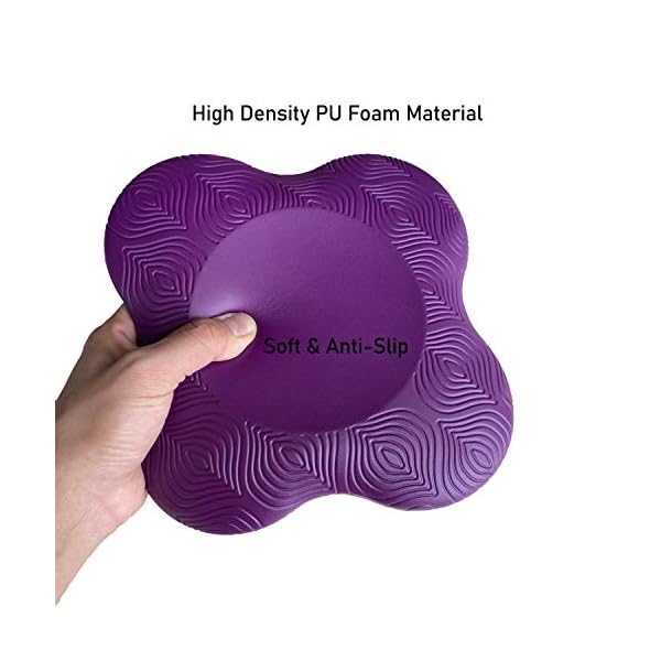 Zealtop Yoga Knee Pad Cushion Extra Thick for Knees Elbows Wrist Hands Head Foam Yoga pilates work out kneeling pad (Purple 2packs)