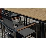 Gartengarnitur Nassau Teak & Edelstahl, 4 Sessel