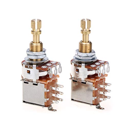 Musiclily Pro Brass Full Metric Split Shaft B500K Lineaire Push-push Potmeter voor Elektrische Gitaar en Basgitaar (2 Stuks) - Image 4