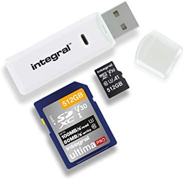 Integral SD Card Reader USB2.0 for SD, SDHC, SDXC Memory Cards, USB 2.0 Memory Card Adapter, White
