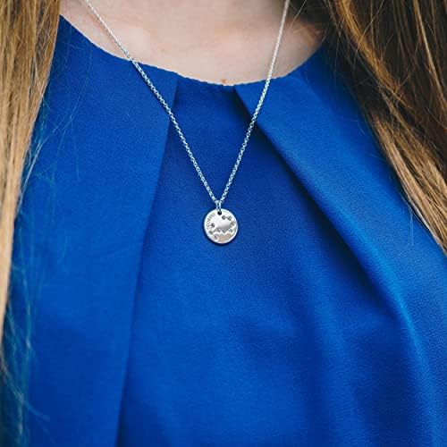 Philip Jones Scorpio Zodiac Star Sign Disc Necklace Created with Zircondia® Crystals