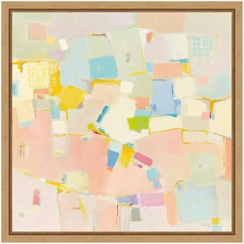 Amanti Art Framed Canvas Wall Art 16x16 Block Party by Phyllis Ad...