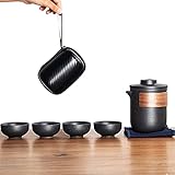 alte teekanne dekorieren Keramische Teekanne: mit traditioneller handwerklicher Verarbeitung, hoher Temperaturbeständigkeit, geeignet für Büro / Zuhause / Outdoor / Reisen. Es ist auch ein ideales Geschenk für Teeliebhaber, Familie, Freunde oder Kollegen.