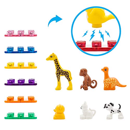 Picassotiles 7Pc Magnetic Animal Action Figure Set For Magnet Building Block Educational Stem Learning Kit Construction Toy Pretend Playset Child Brain Development Handeye Coordination Training Pta07 #TOP2