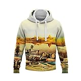 Característica: Sudaderas con capucha de dibujos animados con estampado digital 3D realista vibrante de moda, con capucha con cordón, mangas largas, bolsillo frontal grande para mantener las manos calientes o llevar cosas. El diseño gráfico divertido y elegante es bueno para todo tipo de uso diario.