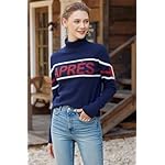 Women Turtleneck Sweaters Apres Ski Shirt with Mask Neck and Glove Sleeve Heavy Thick Fit Thermal Winter Tops - Image 2