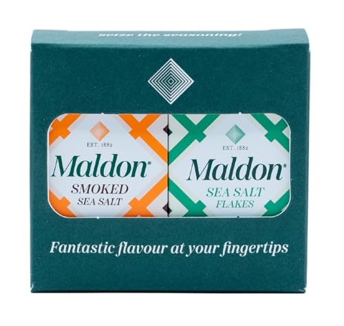 Maldon Salt, Pinch Tin Set, 2 x Original Sea Salt Pinch Tins and 2 x Smoked Sea Salt Pinch Tins, Pocket Sized Tins - Image 2