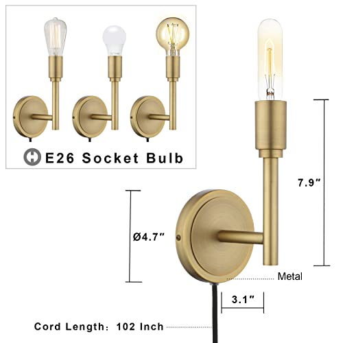 Phansthyminimalistindustrialwallsconcessetof2simplicitypluginwalllampswithswitchforlivingroombedroombedside2packantique Urban Country Home Decor Phansthy minimalist industrial wall sconces set of 2 simplicity plug in wall lamps with switch for living room bedroom bedside 2 pack antique urban country home decor