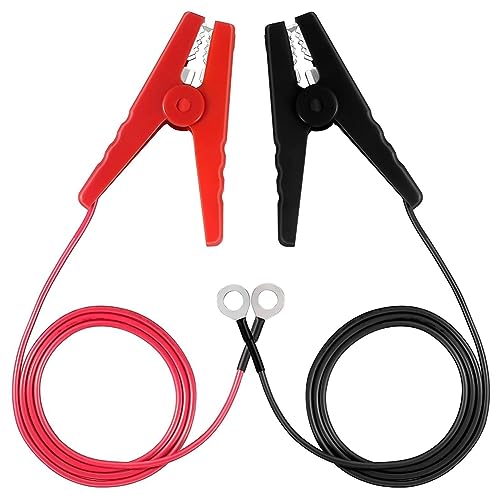 Cpolebev Cable de Puente de Refuerzo con Pinzas de Cocodrilo Cables de Puente de BateríA Automotriz de 3 Pies/90 cm para Cargador de Carga de BateríA de AutomóVil, 2 Piezas
