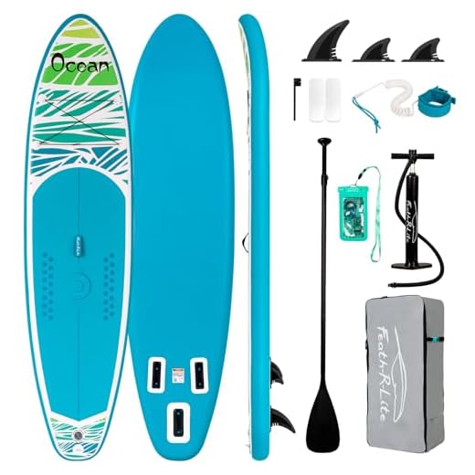 FunWater Tabla de Stand Up Paddle Inflable Tabla de Surf Sup Completo Paddleboard Accesorios Remo Ajustable, Bomba, Mochila de Viaje, Correa, Bolsa Impermeable, Paddleboard Adulto