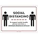 Sign 10X14, Socdist 6Ft2m, Aluminum Rd On Bk/Wh