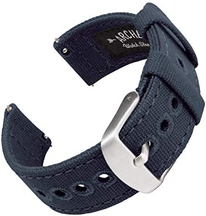 Archer Watch Straps - Canvas Watch Strap for Men Women - Canvas Replacement Strap - Multiple Colors - 18mm, 20mm, 22mm