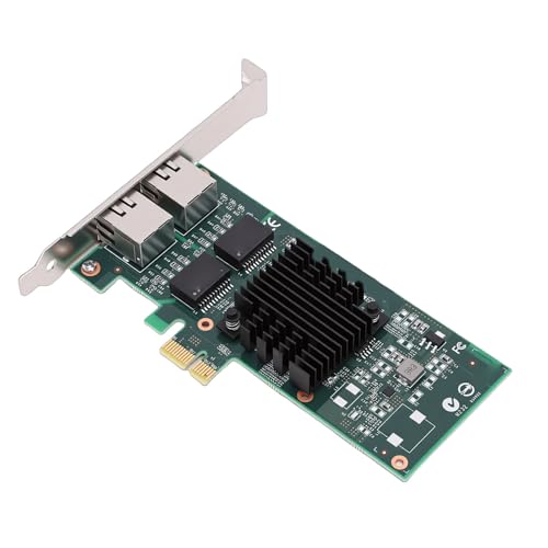 SUNGOOYUE Tarjeta de Red 1Gb con Doble Puerto RJ45, Adaptador Gigabit Ethernet con Controlador 82576 para PCIe 2.0 X1 miniatura 1
