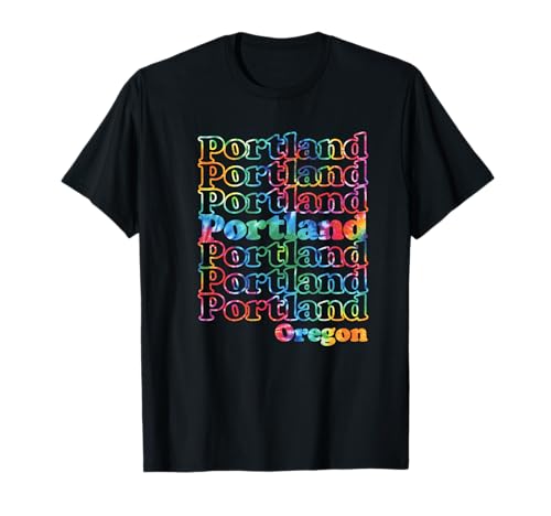 Portland Retro Vintage Inspired Oregon Design Tie Dye T-Shirt