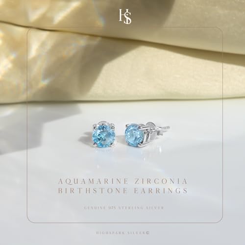 HIGHSPARK 925 Silver Birthstone Solitaire Earrings for Women | 92.5 Sterling Silver and Diamond like Brilliance Sparkling Zirconia | January to December | Lovely Gift - Image 3