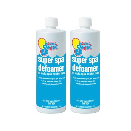 In The Swim Super Spa & Hot Tub Defoamer - 1 Quart for Smooth, Foam-Free Water - 2 Pack