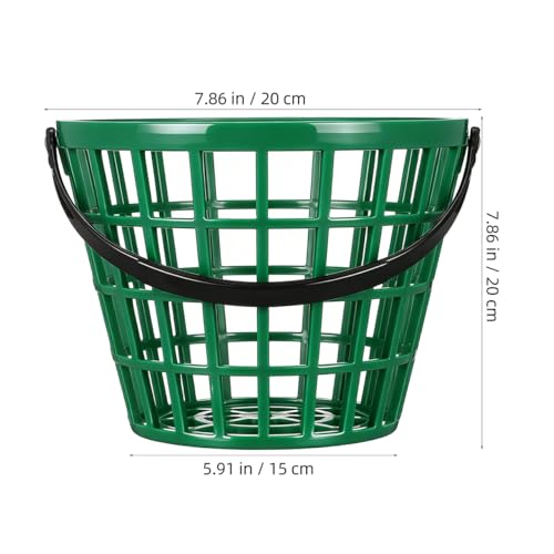 Amosfun Golfball Sammler Korb 20X20X15Cm Tragbarer Ballhalter Für Golf Und Tennis Bälle Aufbewahrung Grün Kunststoff Eimer