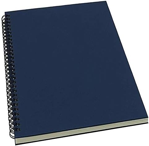 YUREE Spiral Notebook/Spiral Journal Lined, B5 Hard Kraft Cover Wire Bound Notebook Ruled, 70 Sheets (140 Pages), 10.5" x 7.3", Blue