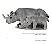 Ice King Bear Mom and Baby Stuffed Animals Set Zoo Wild Animals (Rhino)