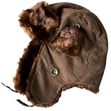 [レックハッター] FAKE SUEDE ボンバー キャップ フライトキャップ 耳あて ARMY イヤーマフ アビエイター パイロット メンズ レディース 冬 秋 RH-802 (JP, アルファベット, L, ブラウン)