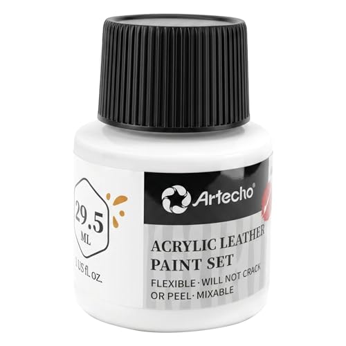 Image of Artecho White Acrylic Leather Paint 1oz