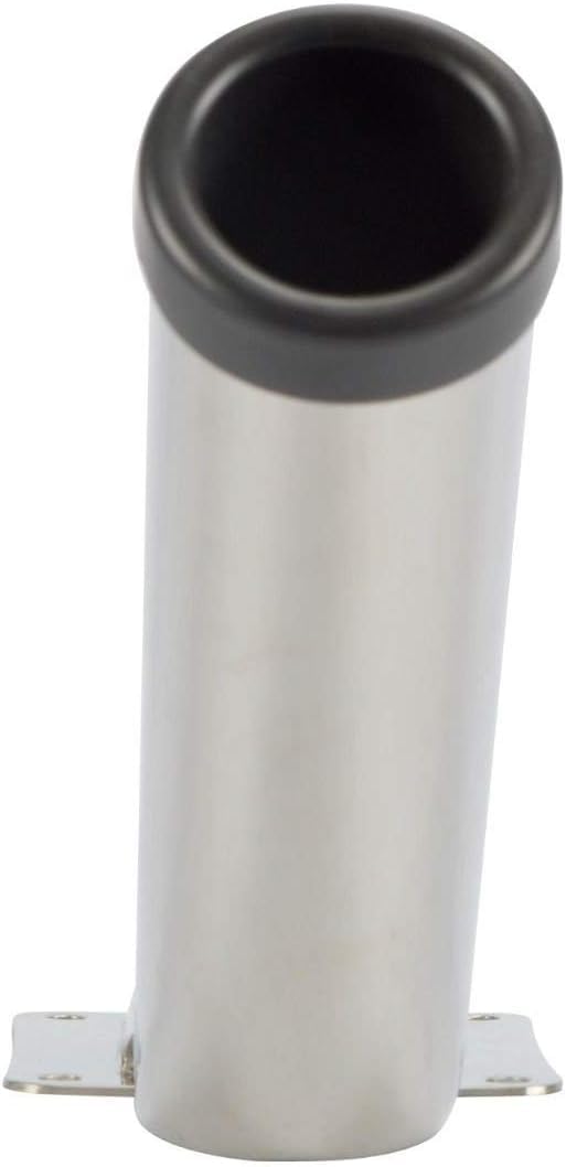 Amarine Made Lot de 4 supports de canne à pêche amovibles verticaux en acier inoxydable pour canne à pêche à 30 degrés