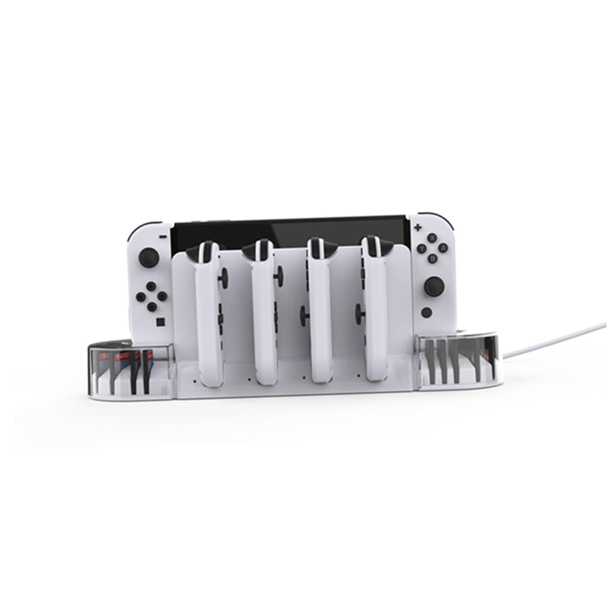 SOLUSTRE 1 set Dock Raffreddamento e Caricatore per Switch Oled Base con Silenziosa Caricatore per Gamepad Schede per Dissipazione Calore e Console