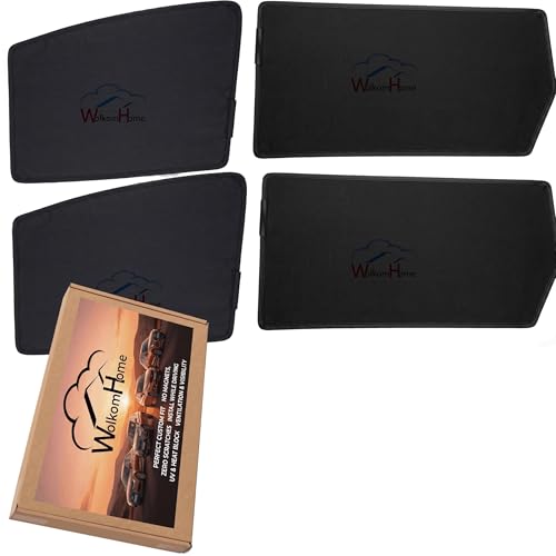 Image of WolkomHome Car Accessories Fix Curtain Window Shades - Half Curtains Sunshade for Venue 2026 | Premium Heat Protection & UV Ray Blocker | Magnetic Fit Mesh Side Window Screen