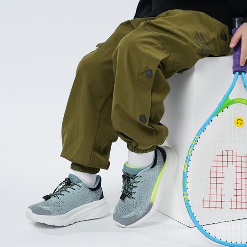 Tobfis Boys Girls Kids Arch Support Bungee Tennis Athletic Running Shoes Lightweight Breathable School Walking Sneakers(Toddler/Little Kid/Big Kid)2