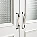 FarBoat 10Pcs Cabinet Handles Ceramic Pulls Antique Funiture Hardware for Dresser Closet Cupboard Drawer Door with Mounting Screws (Bronze/White, Hole Centre 128mm/5inch)