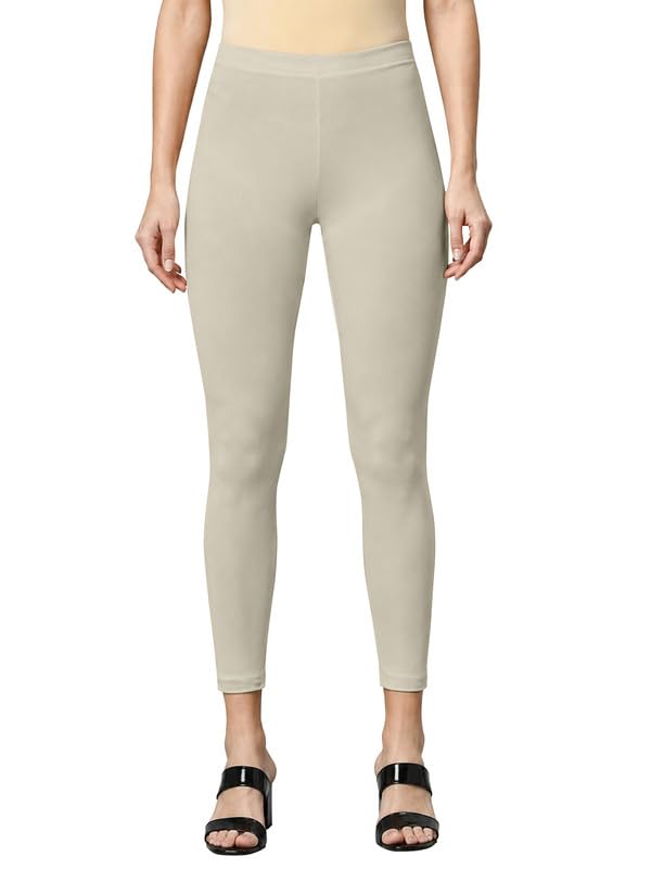 Image of TRENDMALLS Women's Microfiber Elastane Stretch Soft Cropped Leggings with Ultrasoft Waistband for Women