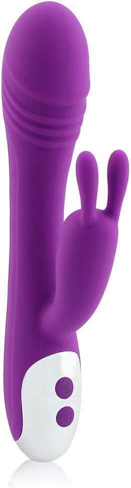 Waterproof 10 Modes Thrusting Powerful Rotating Rabbit Thruster with Bunny Ears,USB Rechargeable,Whisper Quiet Waterproof Handheld Cordless