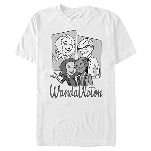 T-shirt Wandavision homme coton blanc haut manches courtes Marvel 3XL