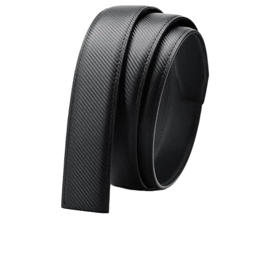 Ceinture sans tête pour homme avec boucle automatique noire chic de 120 cm
