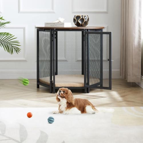beeNbkks Móveis hexagonais para cães pequenos com almofada removível, móveis para animais de estimaç
