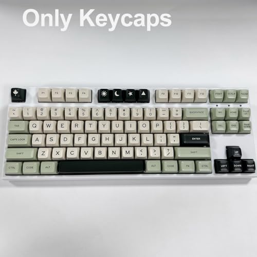 Image of Fogruaden PBT Keycaps Set, SA Profile Custom Keycap for Mechanical Keyboard Keycaps(SA Matcha)