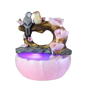 Indoor Fountains Decoratieve bomen en Plum Blossom Design Tabletop Fontein met LED-lichten Soothing Water Sound Fountain Desktop Vijverfonteinen (Color : A)