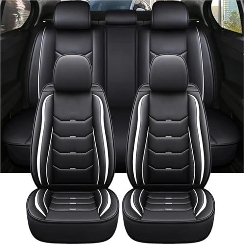 Housse de siège voiture en cuir design Black White pour Ford Edge et Gol